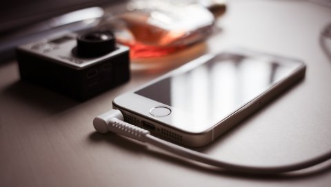 Яблоко, iphone, камера, провод