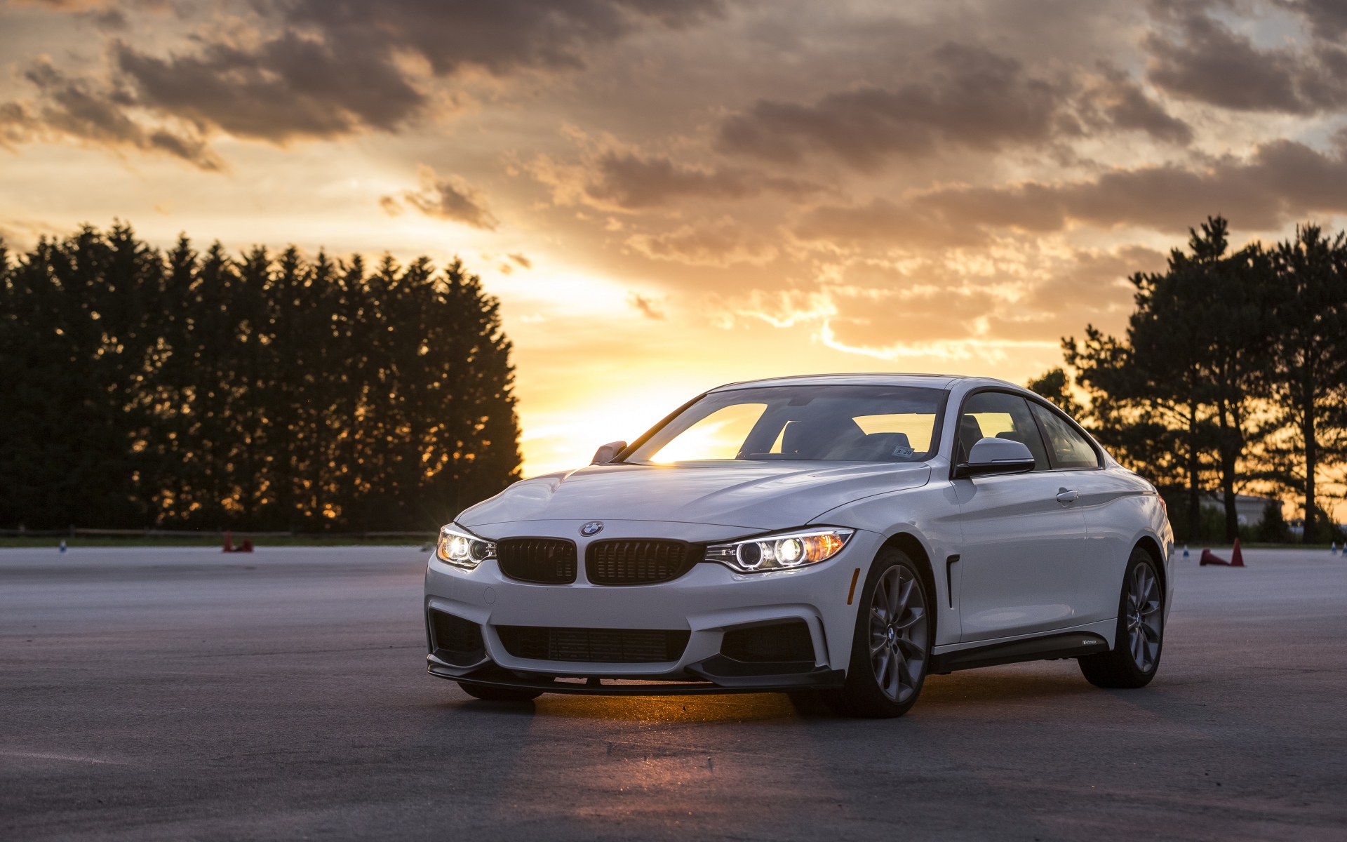 Картинки Bmw, 435i, вид сбоку, белый фото и обои на рабочий стол