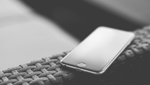 Яблоко, iphone, smartphone, bw