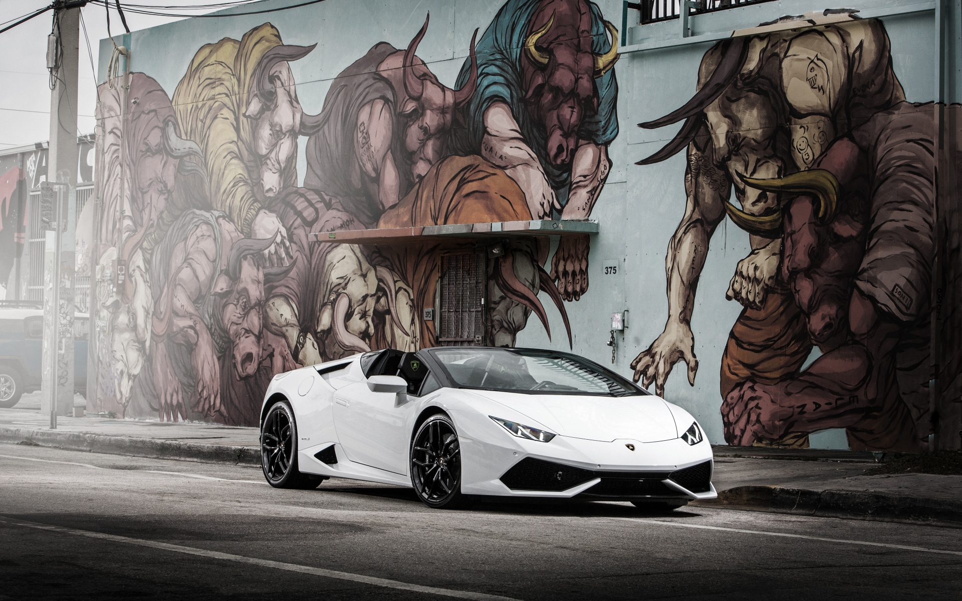 Картинки Lamborghini, huracan, белый, вид сбоку фото и обои на рабочий стол