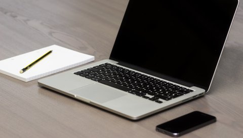 Macbook Pro, яблока, Iphone, ноутбук, смартфон, офис, ноутбук