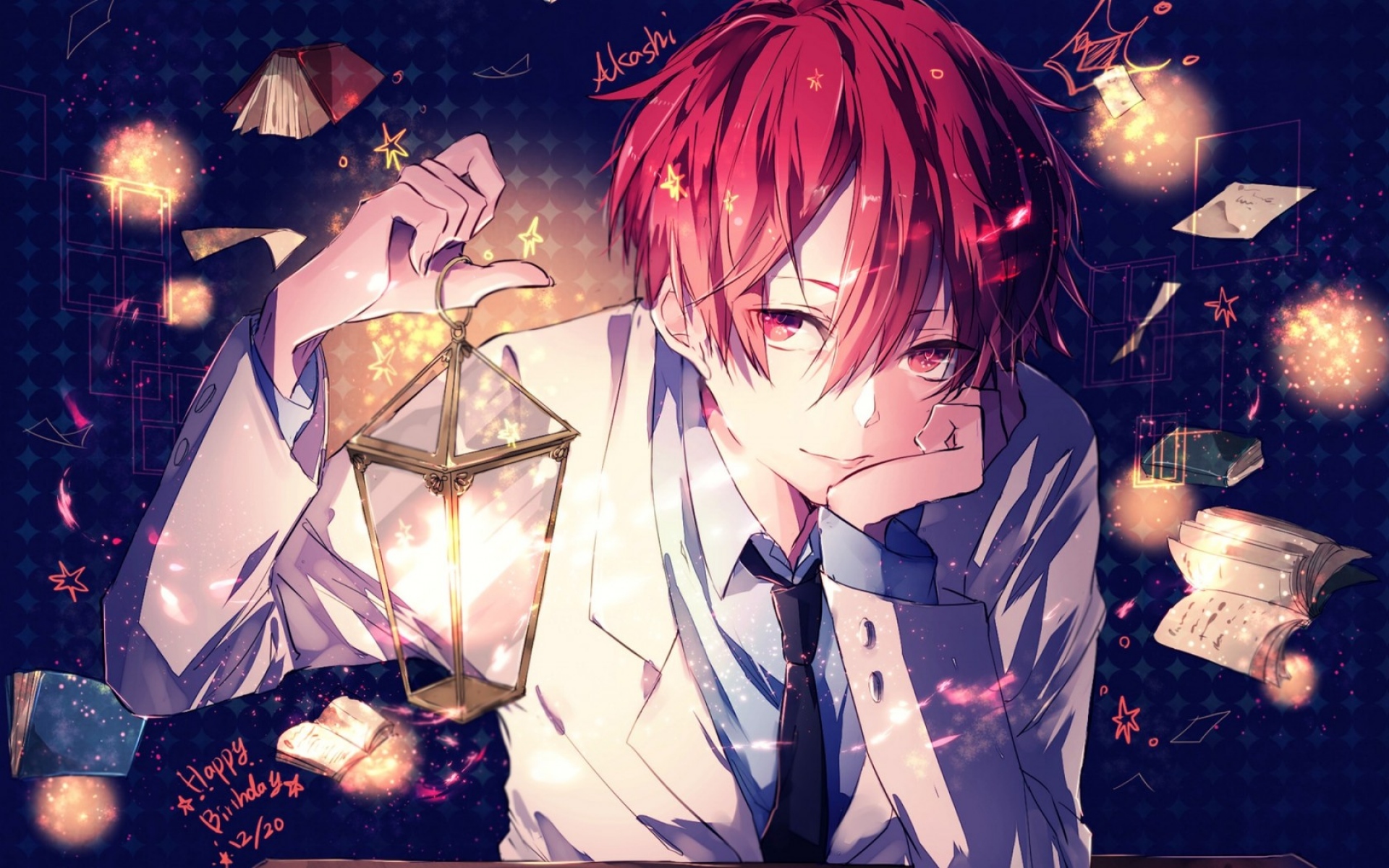 Картинки Kuroko no basuke, akashi seijuurou, мужчина, фонарь фото и обои на рабочий стол