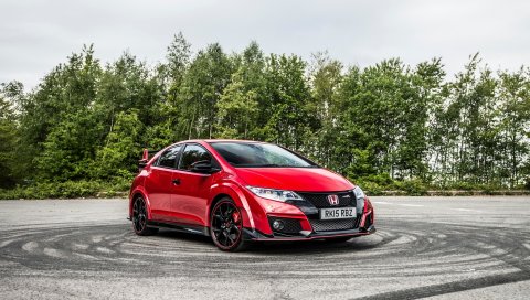 Honda, civic, тип r, вид сбоку