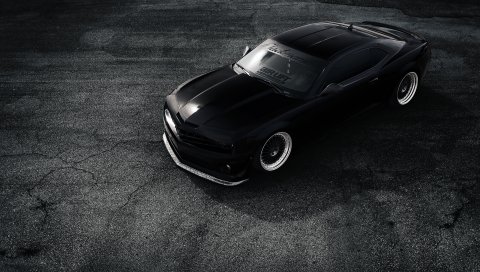 Chevrolet, camaro, zl1, матовый, черный