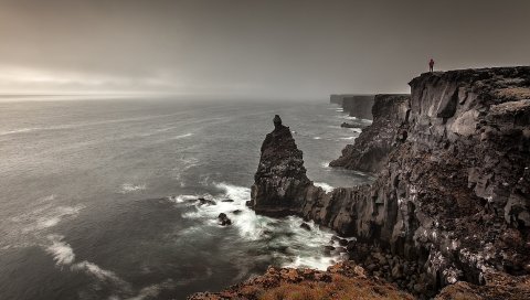 Море, гора, холм, скалы