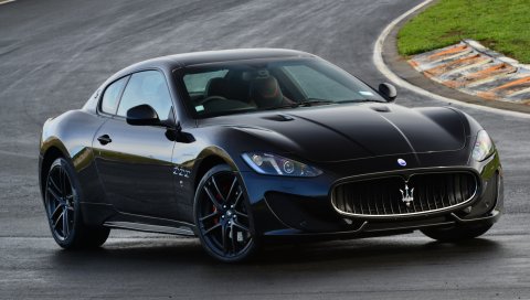 Maserati, granturismo, mc sportline, вид сбоку, черный