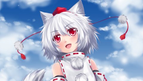 Touhou, девушка, inubashiri momiji, искусство, уши