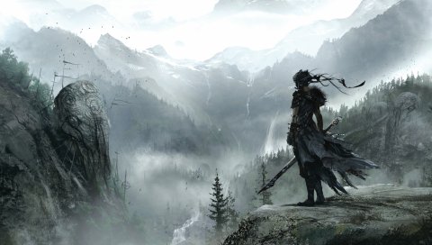 Hellblade, теория ниндзя, девушка, искусство