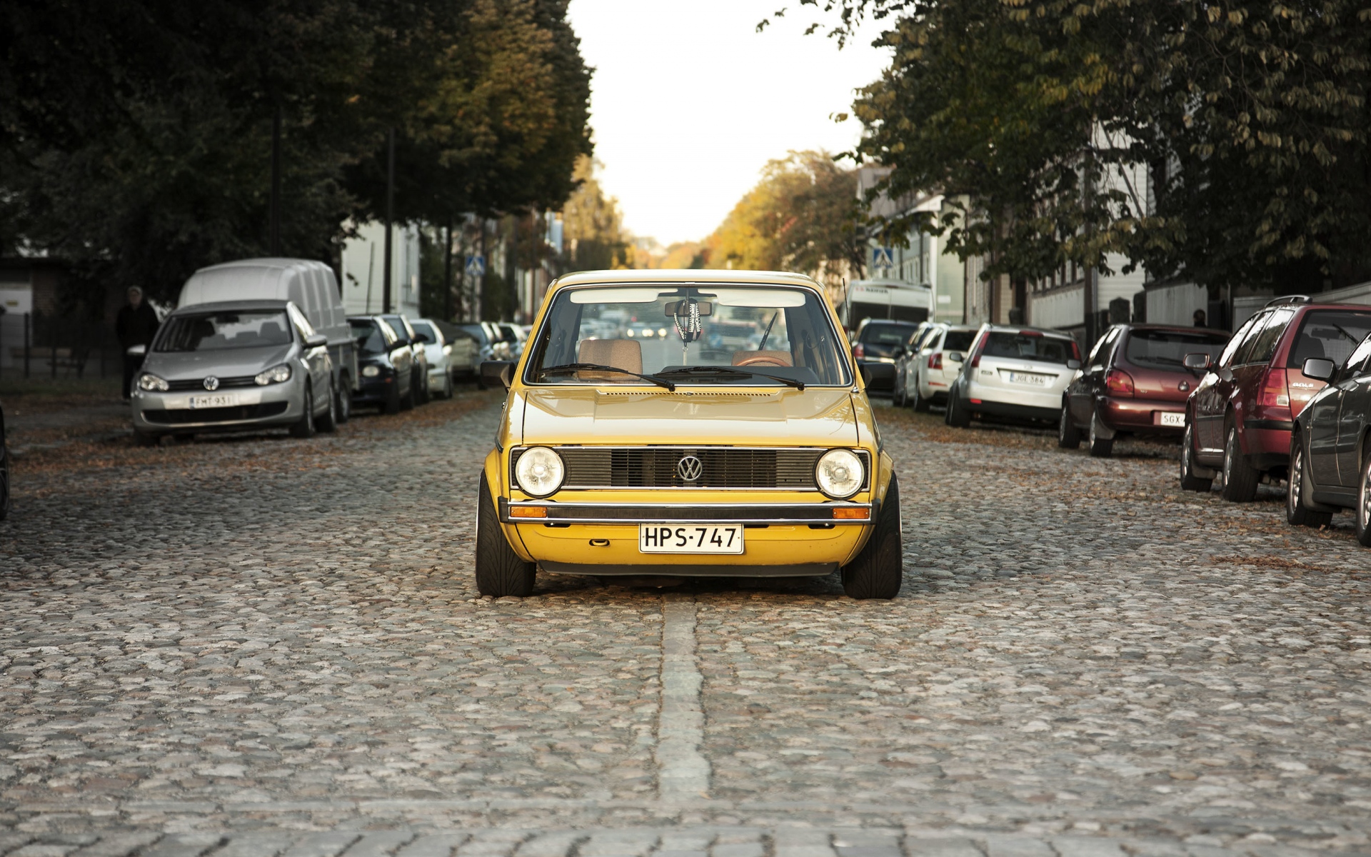 Картинки Volkswagen, golf, mk1, желтый, вид спереди фото и обои на рабочий стол