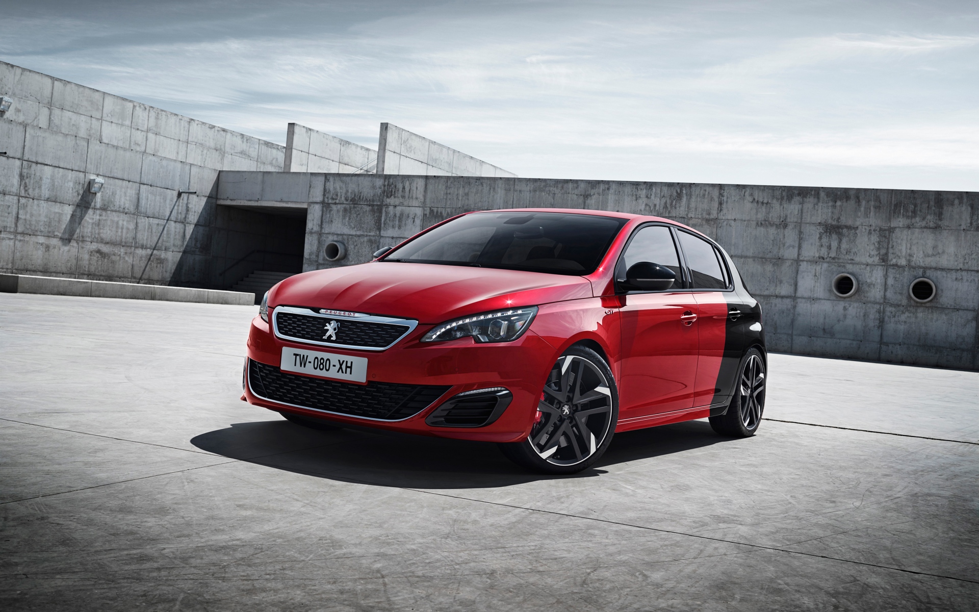 Картинки Peugeot, 308, gti, красный, вид сбоку фото и обои на рабочий стол
