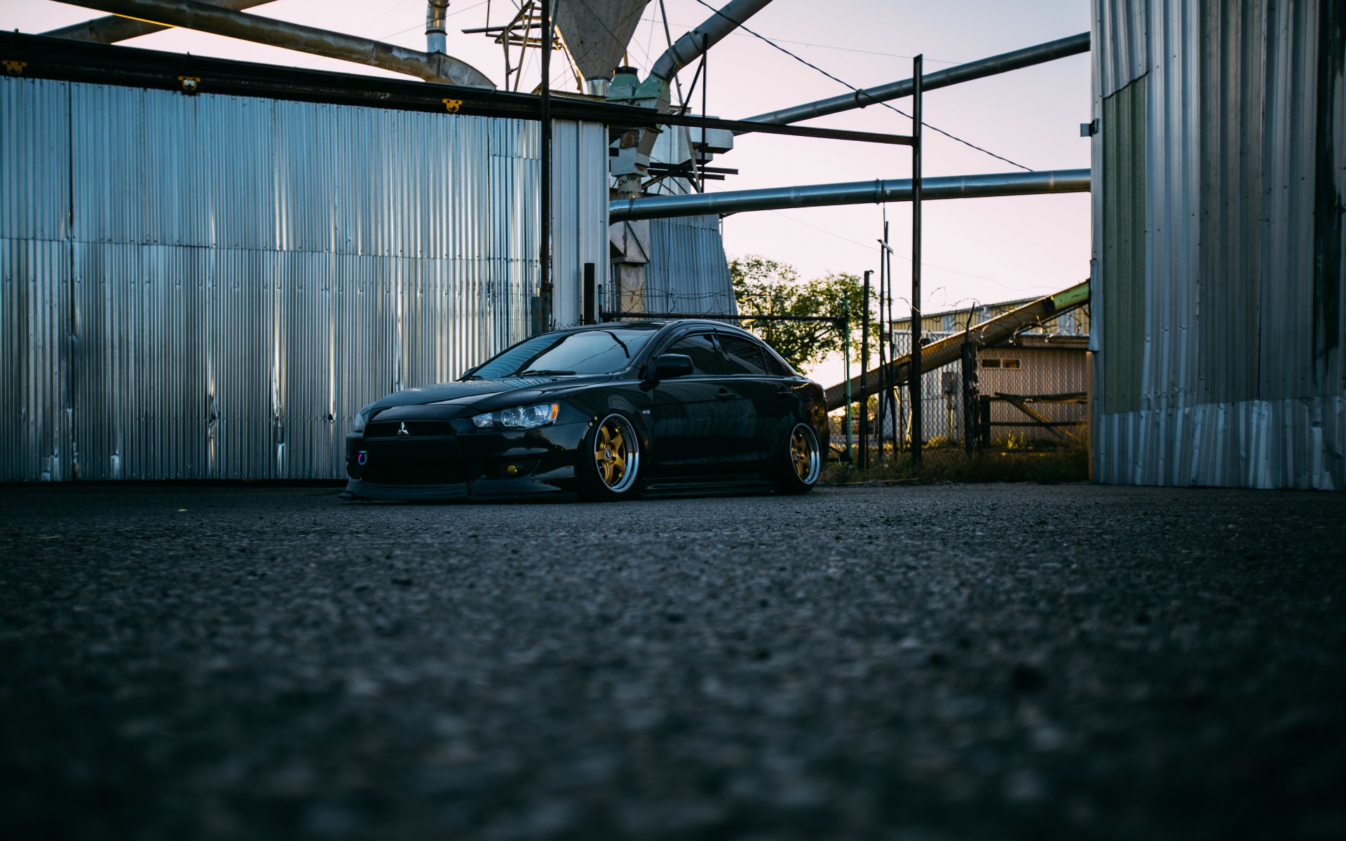 Картинки Mitsubishi, lancer, черный, вид сбоку фото и обои на рабочий стол
