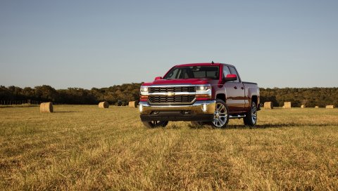 Chevrolet, silverado, двойная кабина, вид спереди