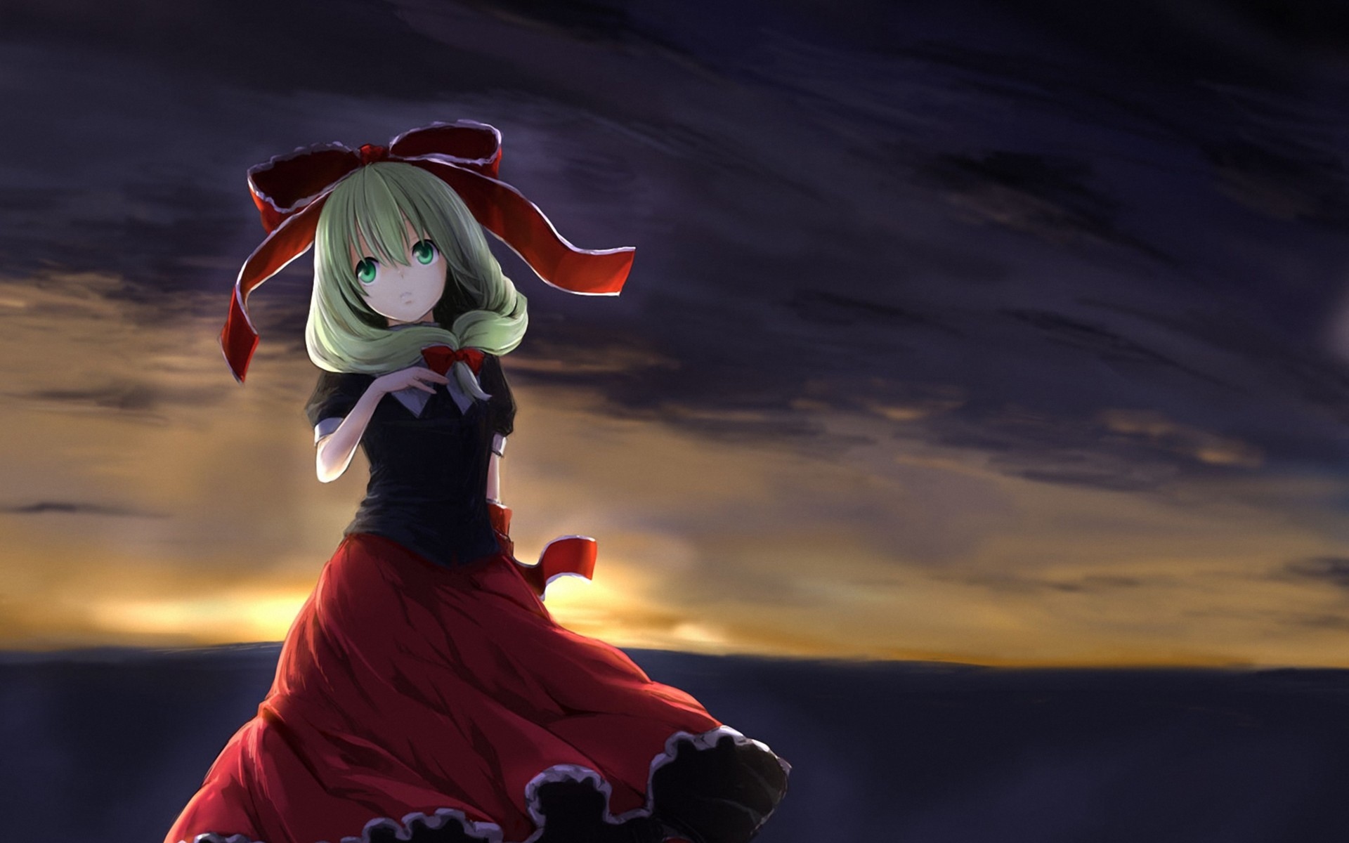 Картинки Touhou, kagiyama hina, девушка, аниме, платье фото и обои на рабочий стол