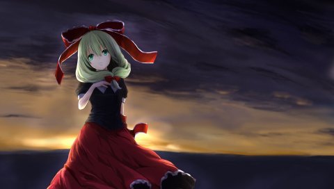 Touhou, kagiyama hina, девушка, аниме, платье