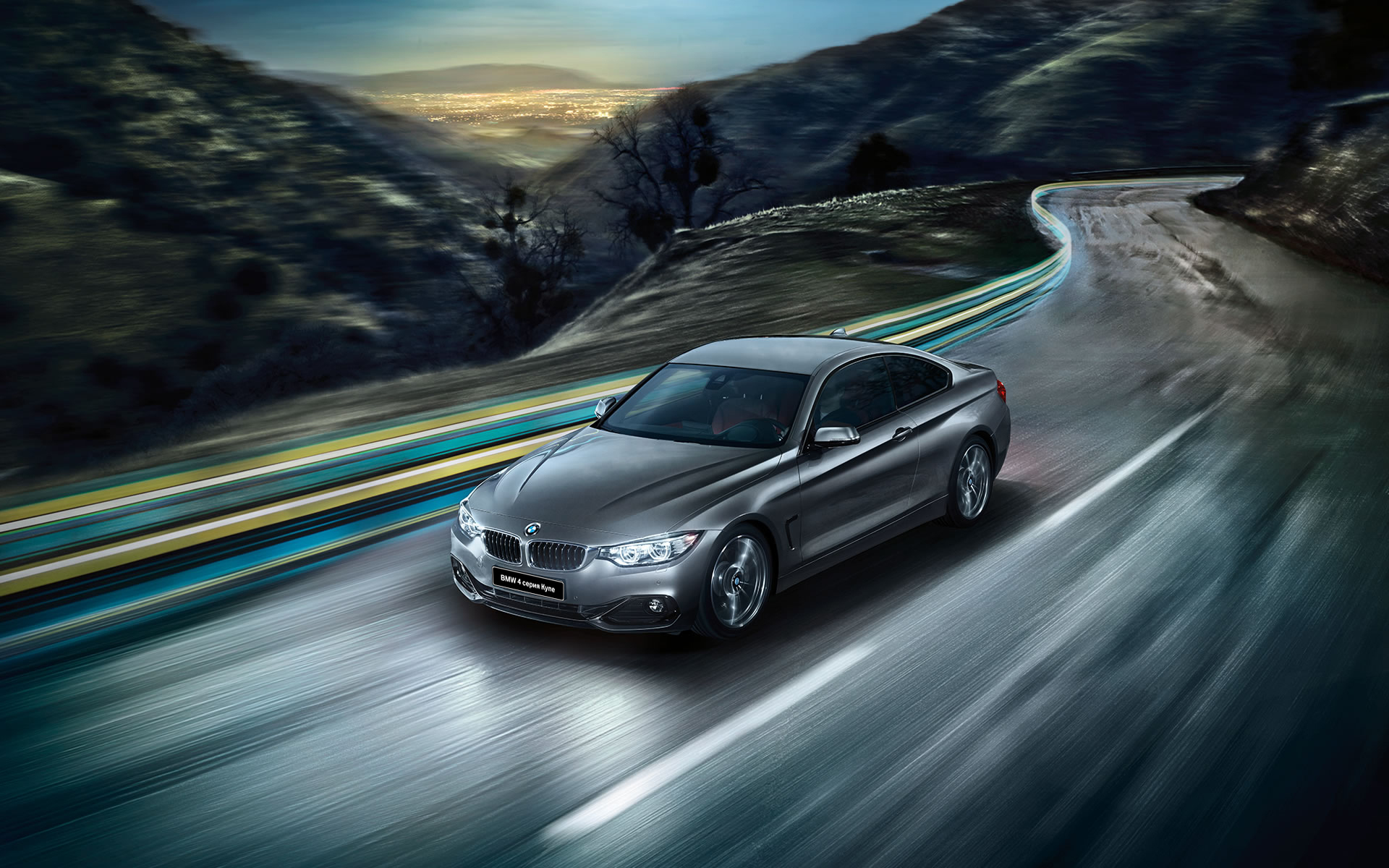 Картинки Bmw, 4 серии, f32, движение, дорога фото и обои на рабочий стол