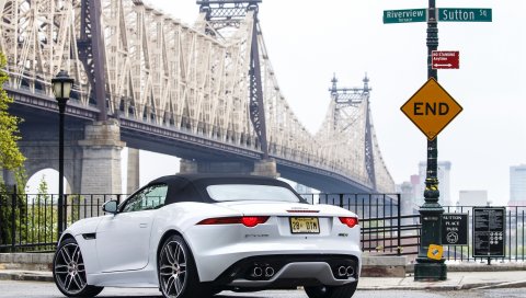 Jaguar, f-type r, awd, us-spec, white