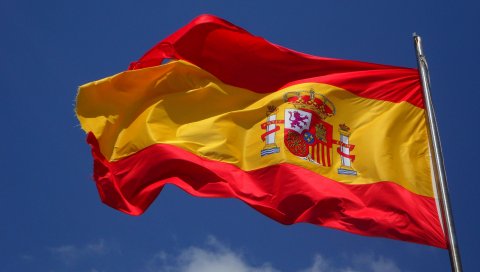 Испания, флаг, флаттер, ветер