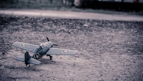 Модель самолета, самолет, игрушка, ретро