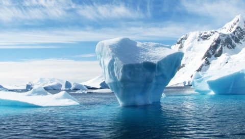 Айсберг, антарктика, льдины, океан
