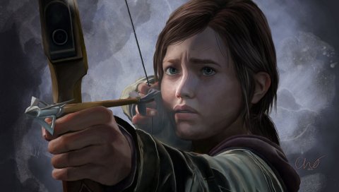 Последний из нас, ellie, девушка, лук, стрела