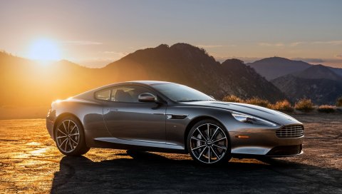 Aston martin, db9, gt, вид сбоку