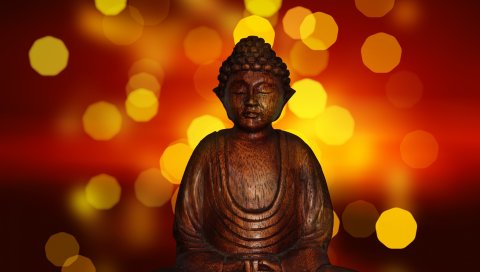 Будда, буддизм, статуя, блики