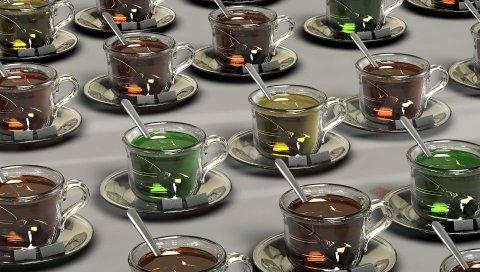 Чашка, 3d, утварь, чаепитие