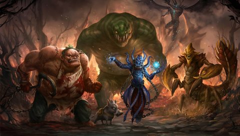 Dota 2, pudge, ethreain, leach, crisan, sand king, tydeunter