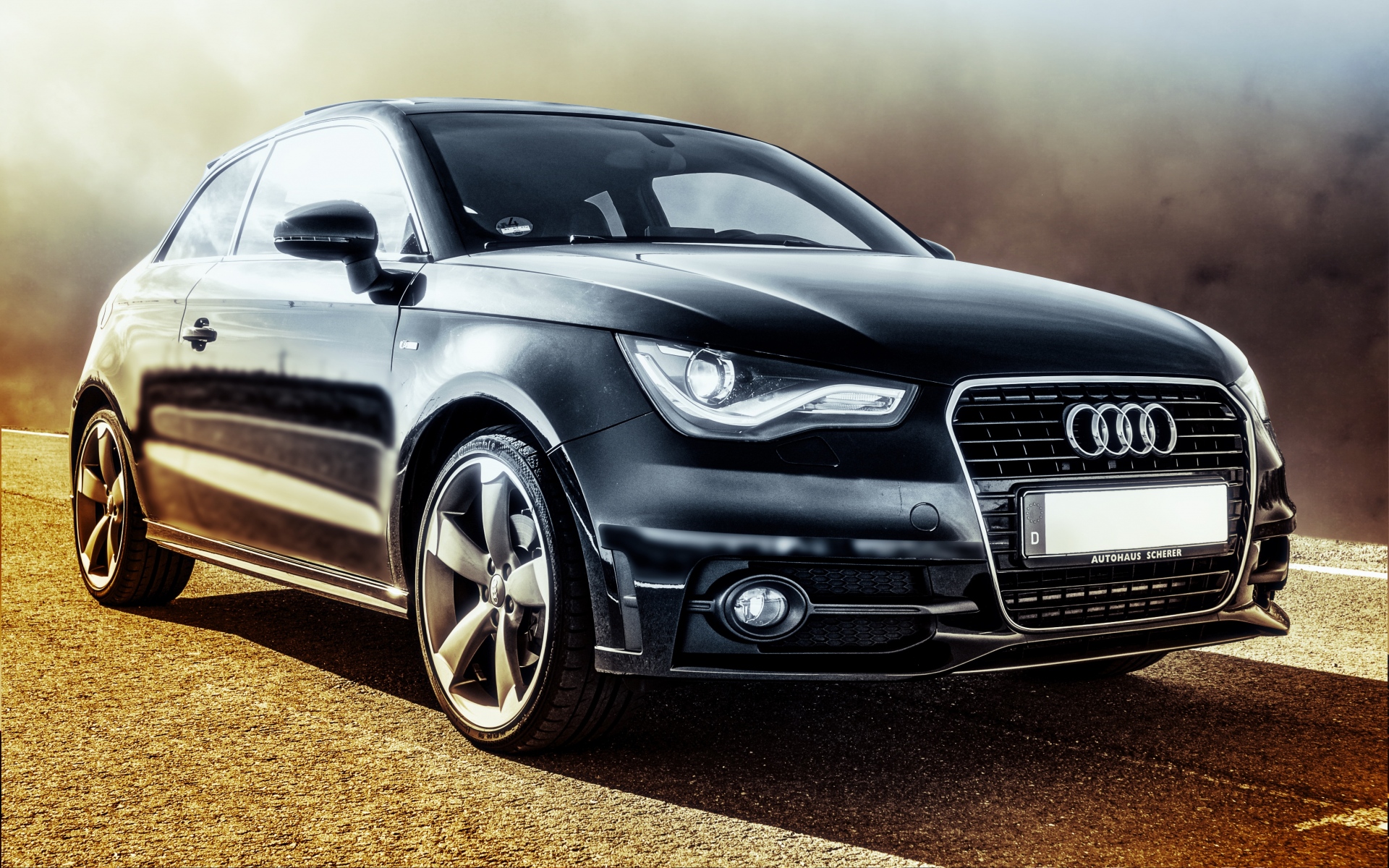 Картинки Audi, автомобиль, вид сбоку, черный фото и обои на рабочий стол