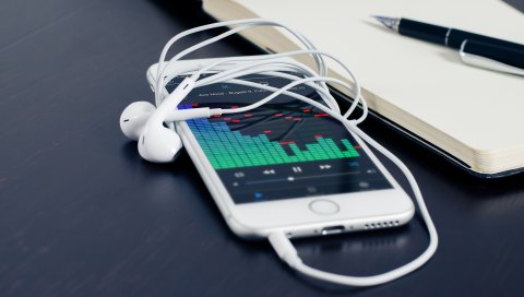 Iphone, apple, iphone 6, наушники, ноутбук, ручка