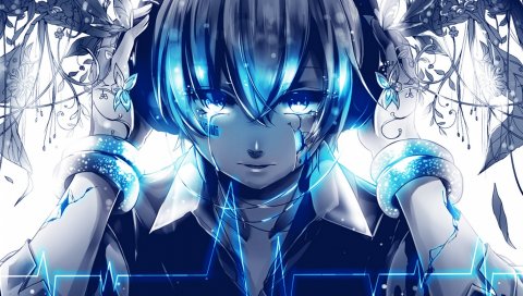 Vocaloid, Hatsune Miku, лицо, девушка, искусство