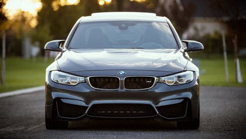 Bmw, вид спереди, автомобиль
