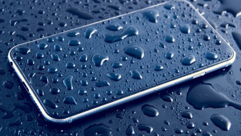 Яблоко, iphone 6s, капли, поверхность