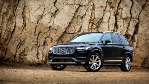 Volvo, xc90, awd, черный, вид сбоку