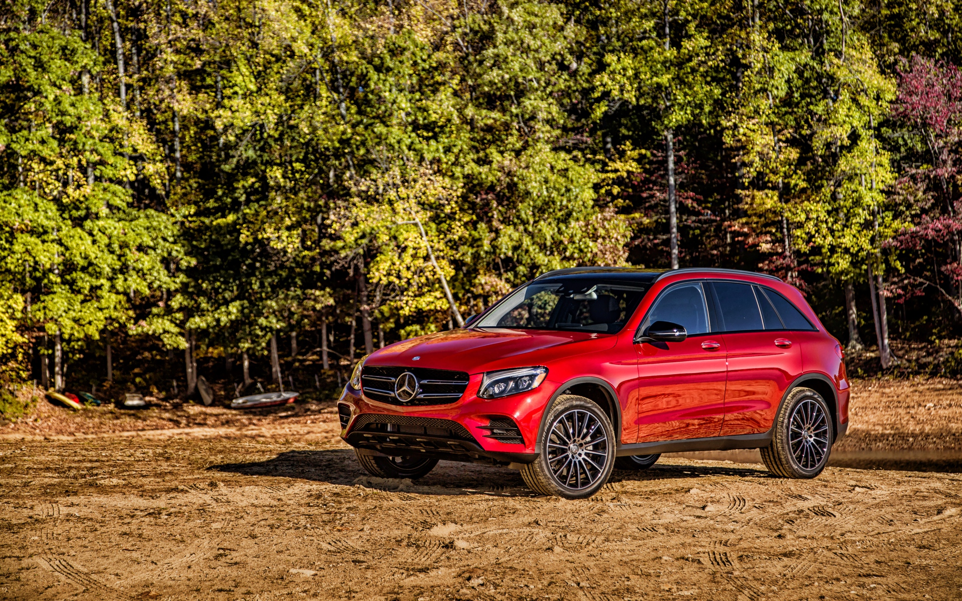 Картинки Amg, mercedes-benz, glk-class, x2536, красный, вид сбоку фото и обои на рабочий стол