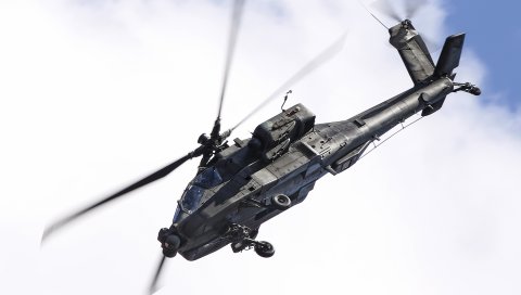 Ah-64d, apache, вертолет, небо, полет