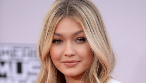 Gigi hadid, модель, блондинка, улыбка