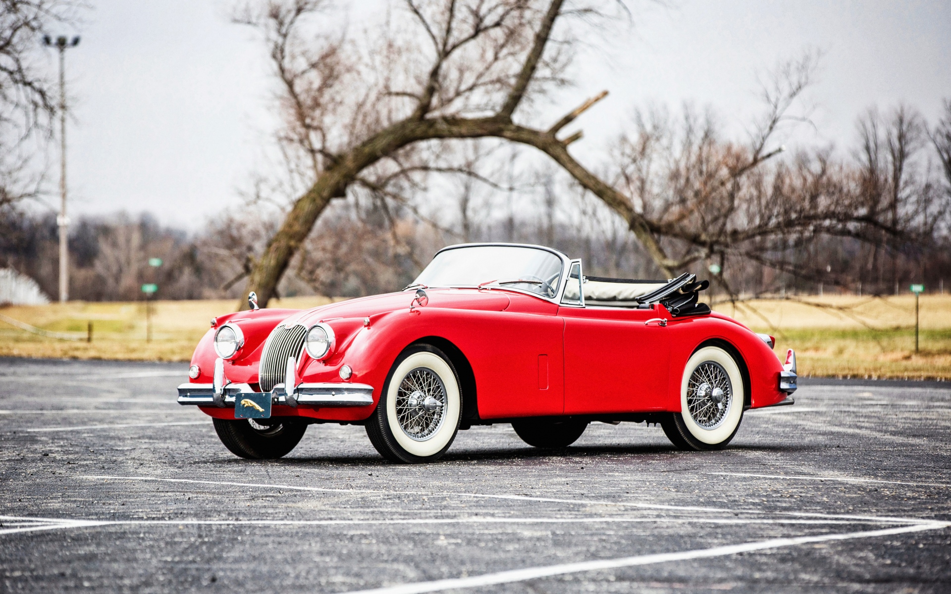 Картинки Jaguar, xk150, drophead, 1961, кабриолет, красный фото и обои на рабочий стол