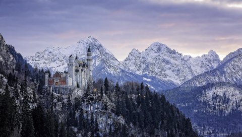 Замок неошванштайн, бавария, германия