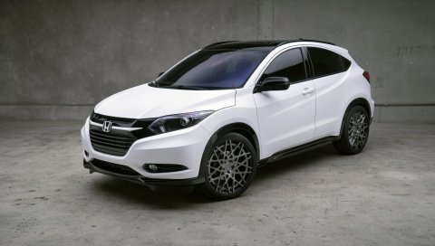Honda, hr-v, белый, вид сбоку