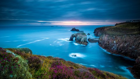 Cornwall, англия, кельтское море