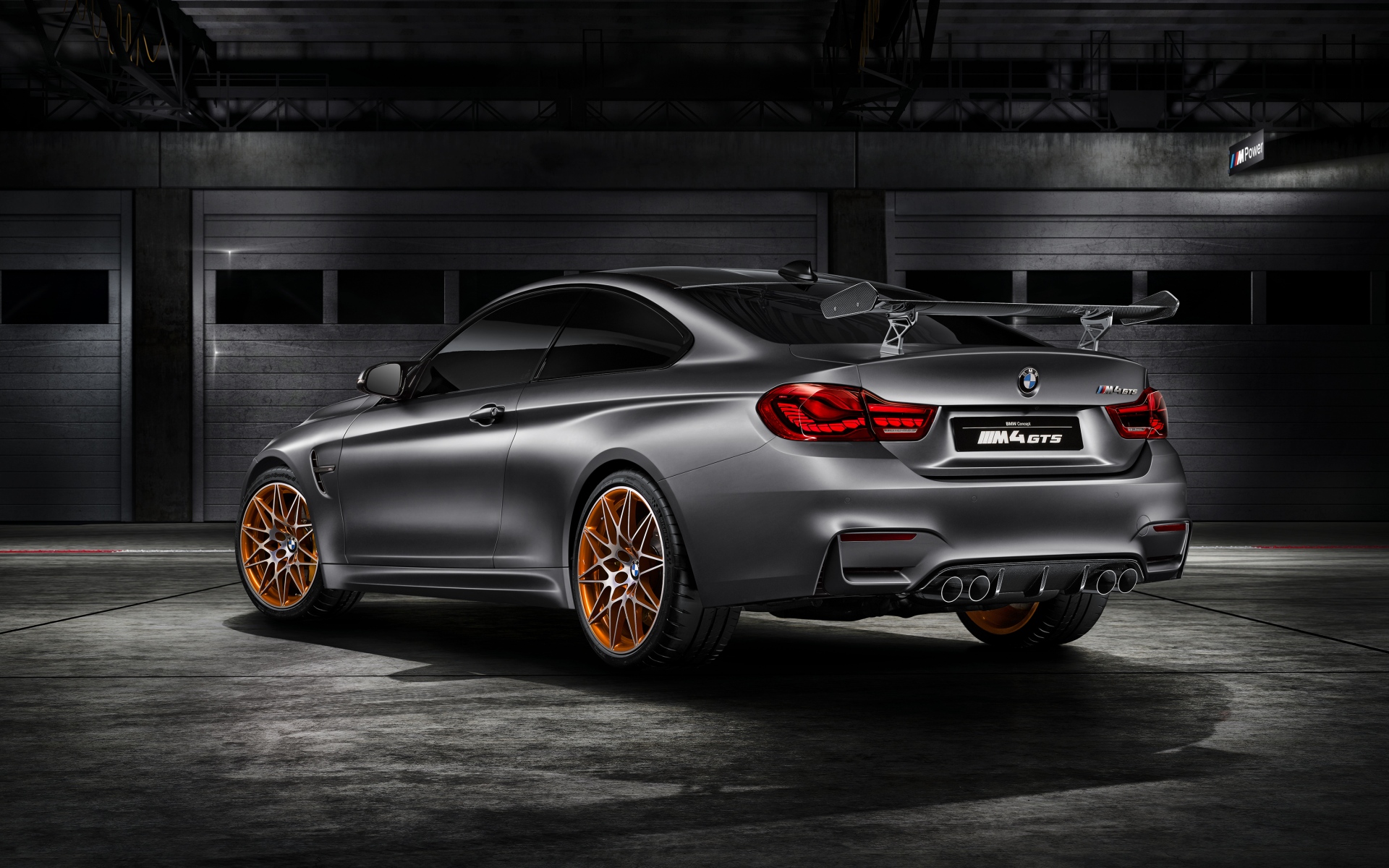Картинки Bmw, m4, gts, f82, серебристый, вид сзади фото и обои на рабочий стол