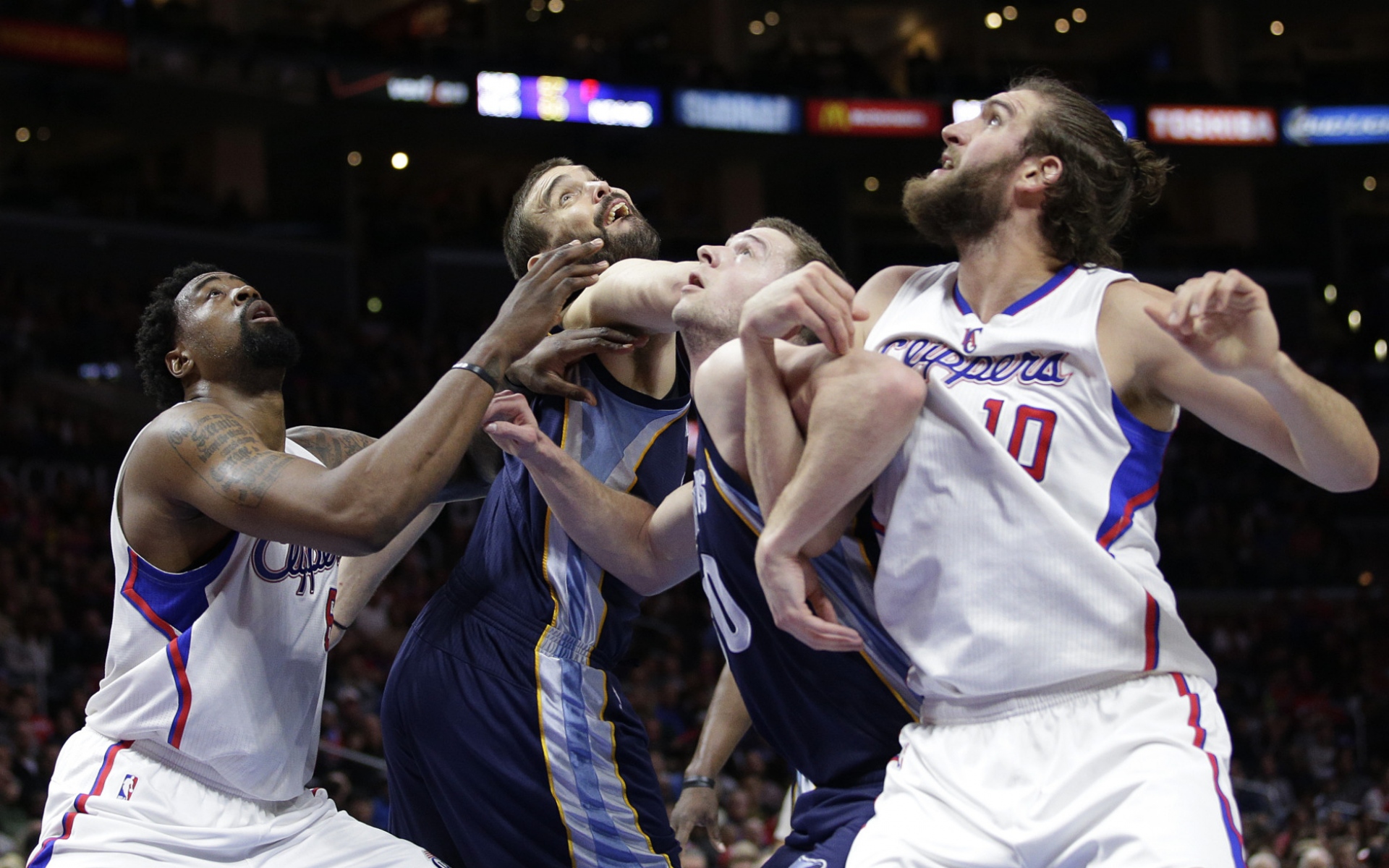 Картинки Los angeles clippers, memphis grizzlies, баскетбол фото и обои на рабочий стол