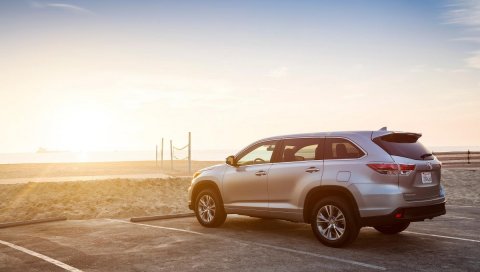 Toyota, highlander, вид сбоку