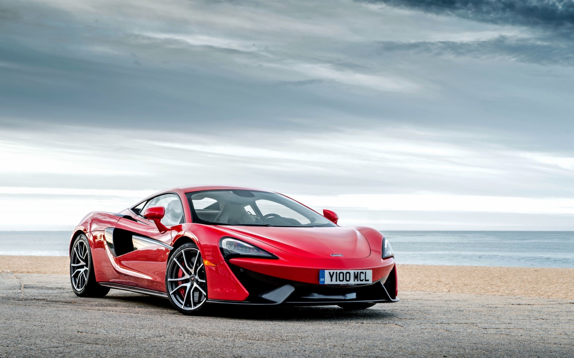 Картинки Mclaren, 570s, красный, вид сбоку фото и обои на рабочий стол