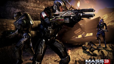 Массовый эффект, shepard, tali, garrus