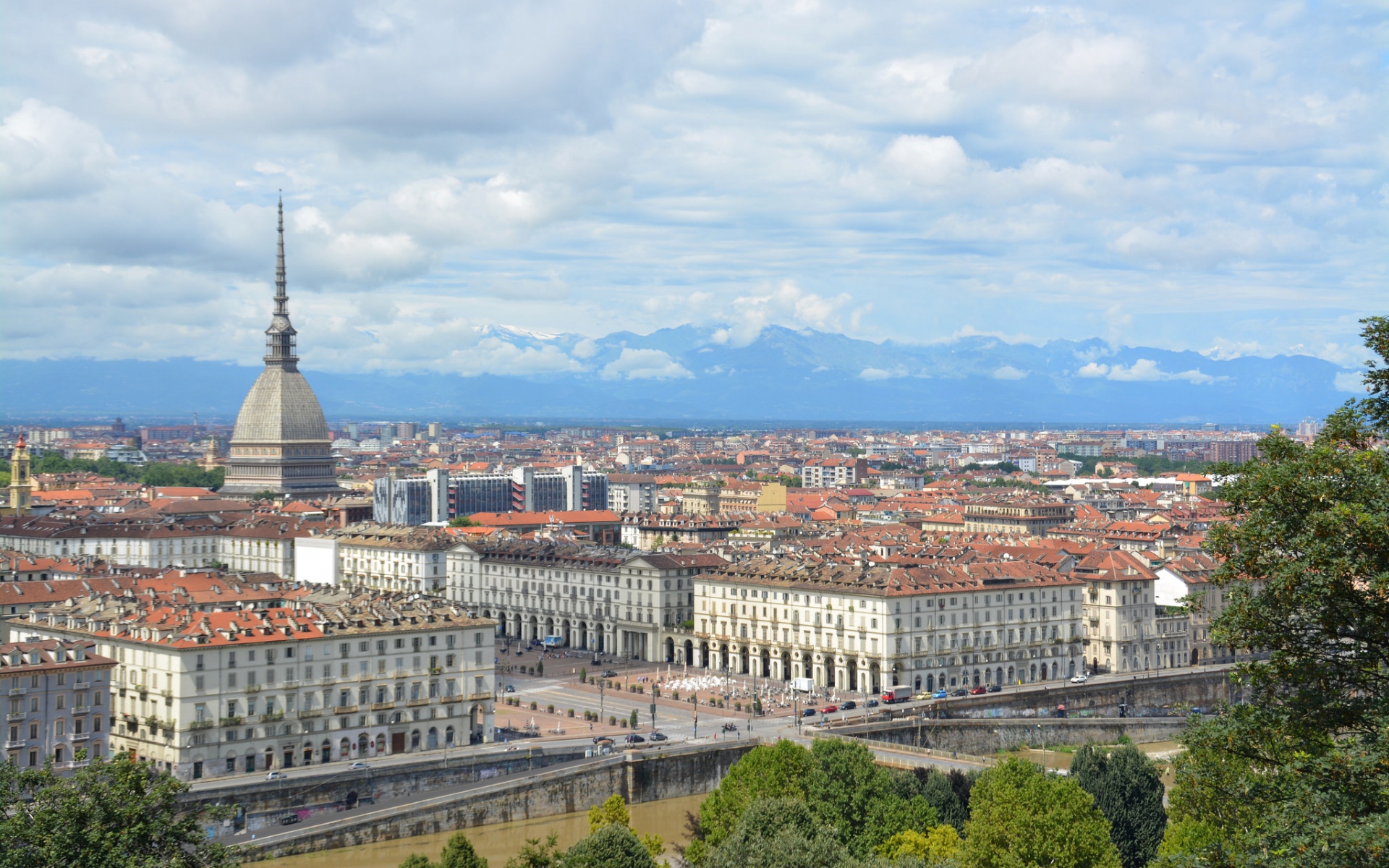 Картинки Турин, италия, здания, вид сверху фото и обои на рабочий стол