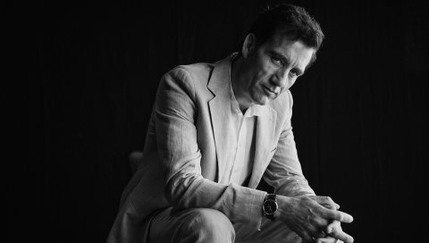 Clive owen, актер, костюм, bw