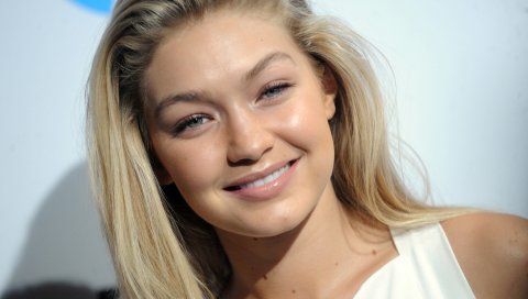 Gigi hadid, девушка, модель, улыбка, лицо