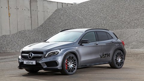 Mercedes-benz, gla-class, x156, серебристый, вид сбоку